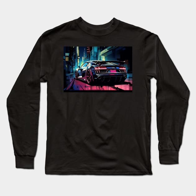 Audi R8 Long Sleeve T-Shirt by Speed Culture Apparel